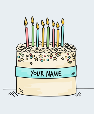 Personalized birthday cake